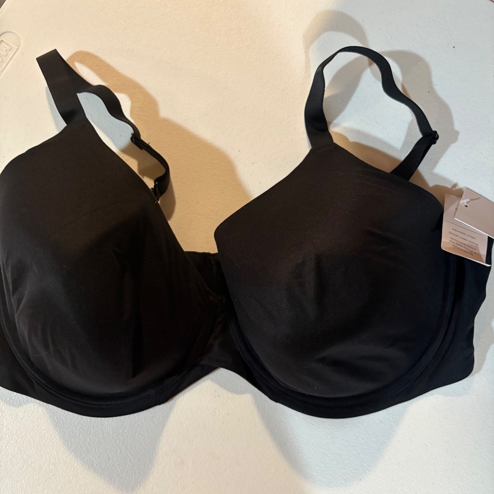 Auden The Superstar Lightly Lined Full Coverage T-Shirt Bra Black 42DDD NWT